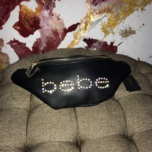 BEBE Fanny Pack Hip Purse Black New